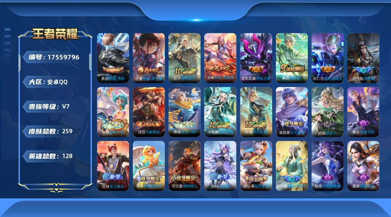 WZQM4218894王者荣耀账号详情图16