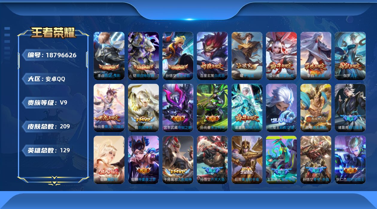 WZQM4312367王者荣耀账号详情图13