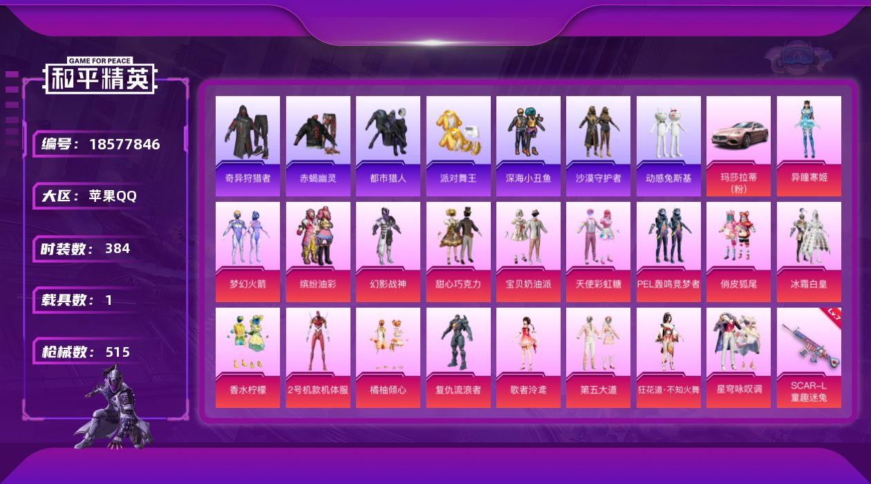 和平精英账号苹果QQ[18577846]绝世印记11/无敌战神框5个【特价出售/店主推荐--热门身法素材号三件套新101/浪漫天命/都市赤蝎金鞋/小丑鱼/奇异狩猎者/暗夜之虎/哥特/6把七级枪/玛莎拉蒂载具】苹果 手Q-