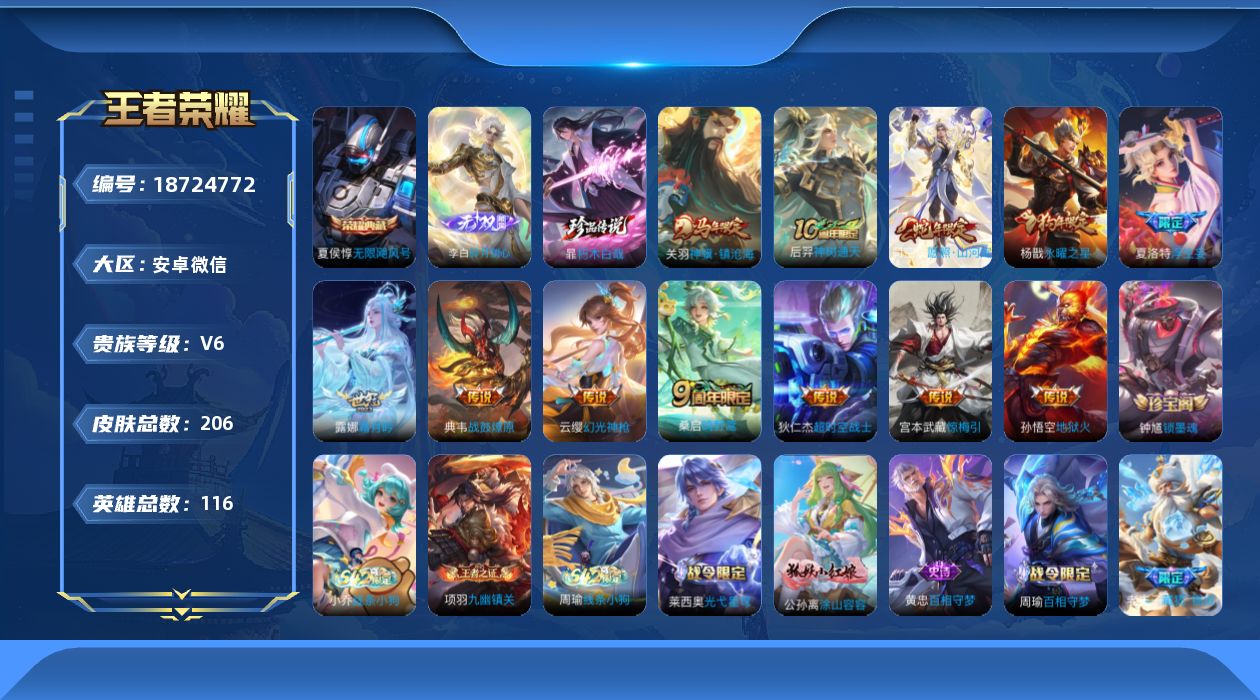 WZQM4307826王者荣耀账号详情图20