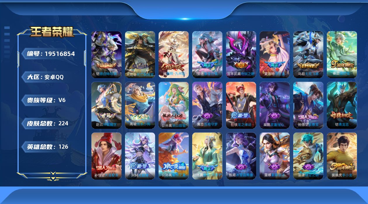 WZQM4346599王者荣耀账号详情图16