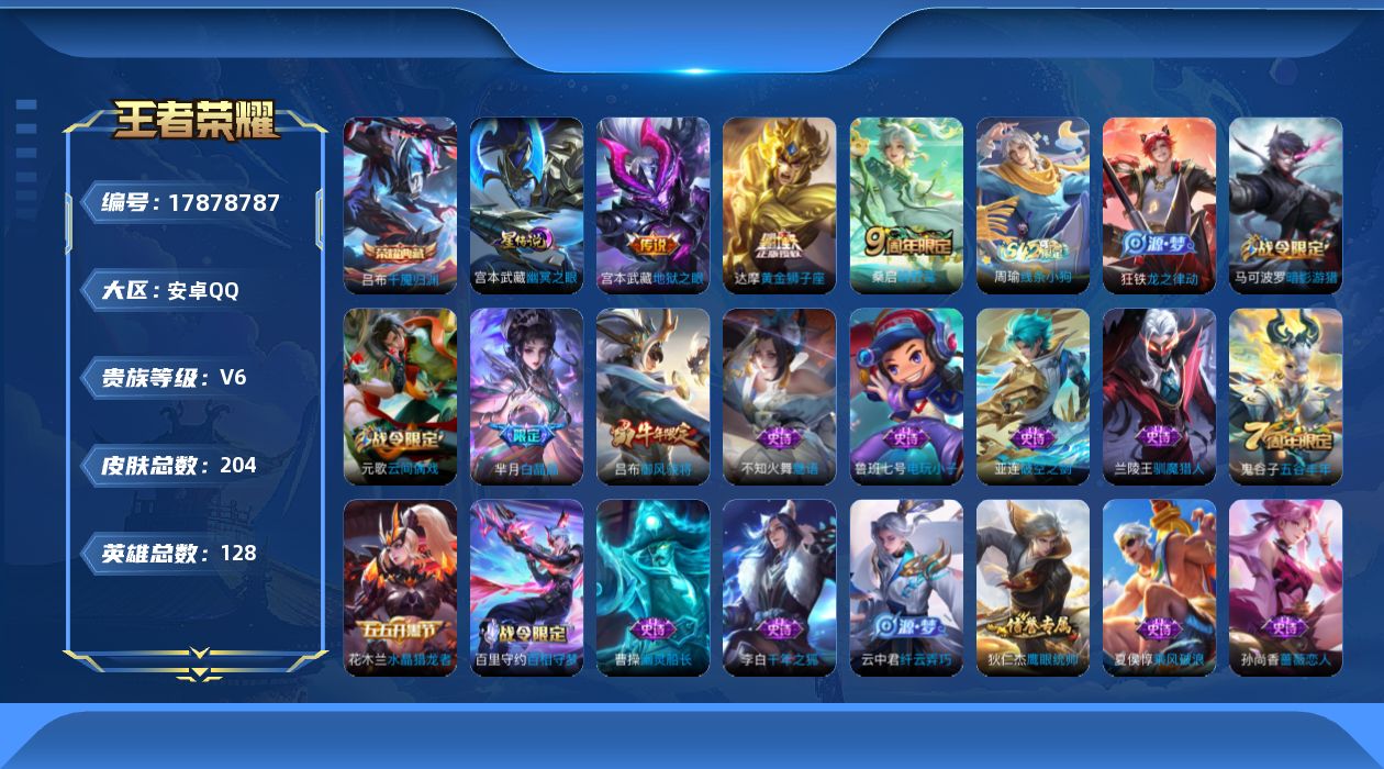 WZQM4251611王者荣耀账号详情图16