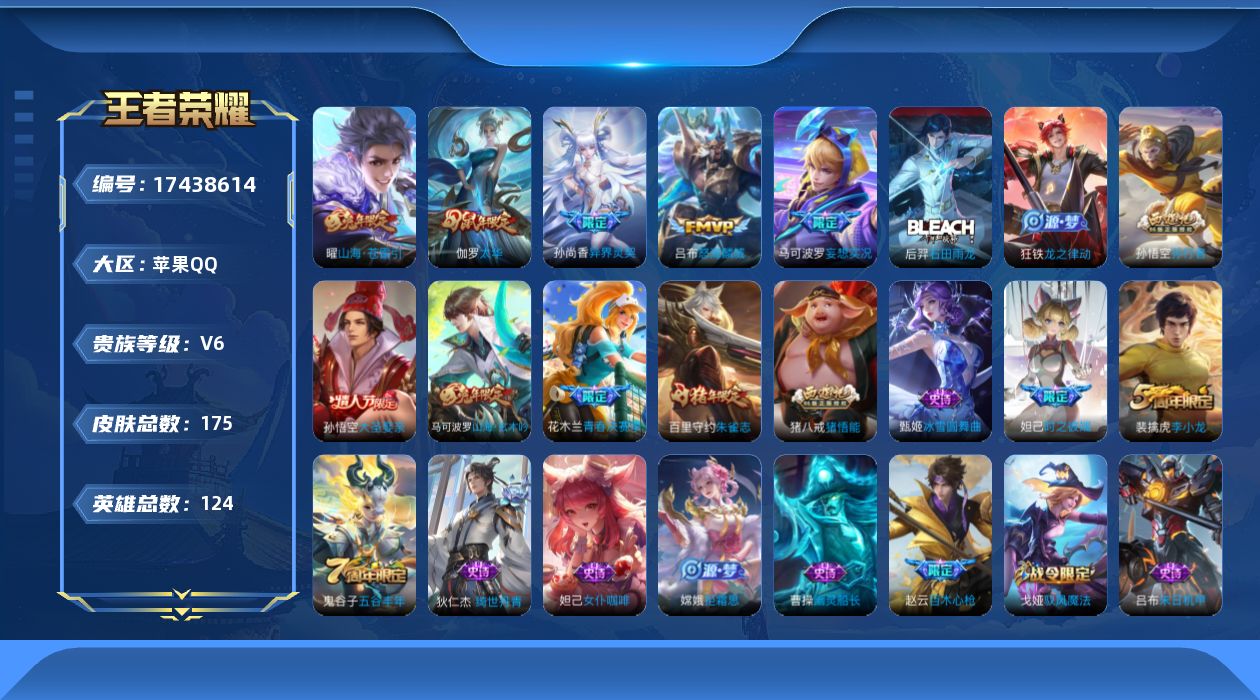 WZQM4210598王者荣耀账号详情图14