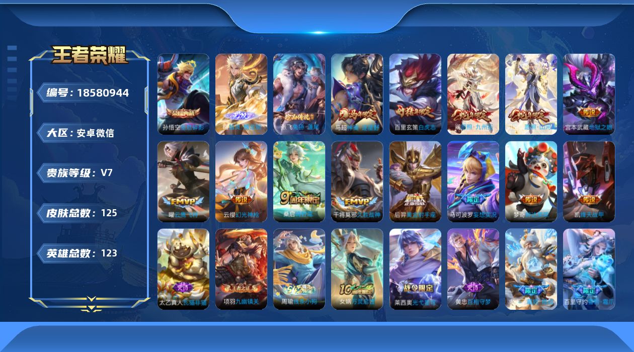 WZQM4297473王者荣耀账号详情图19