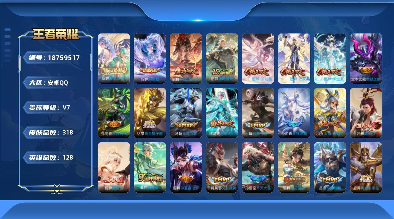 WZQM4310254王者荣耀账号详情图19