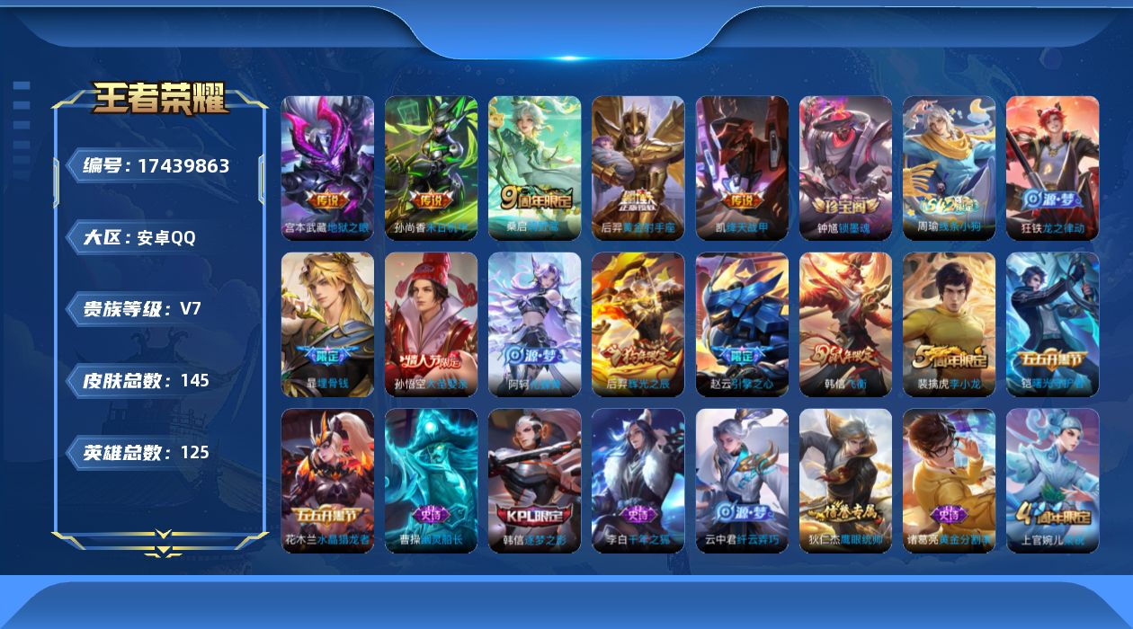 WZQM4210642王者荣耀账号详情图14