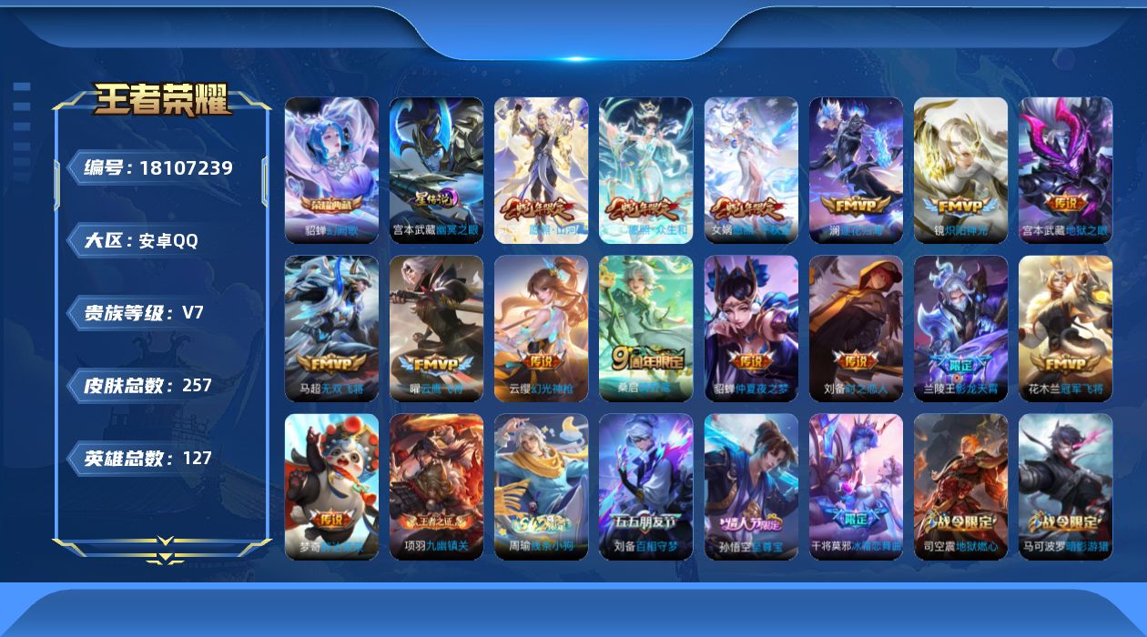 WZQM4275535王者荣耀账号详情图16