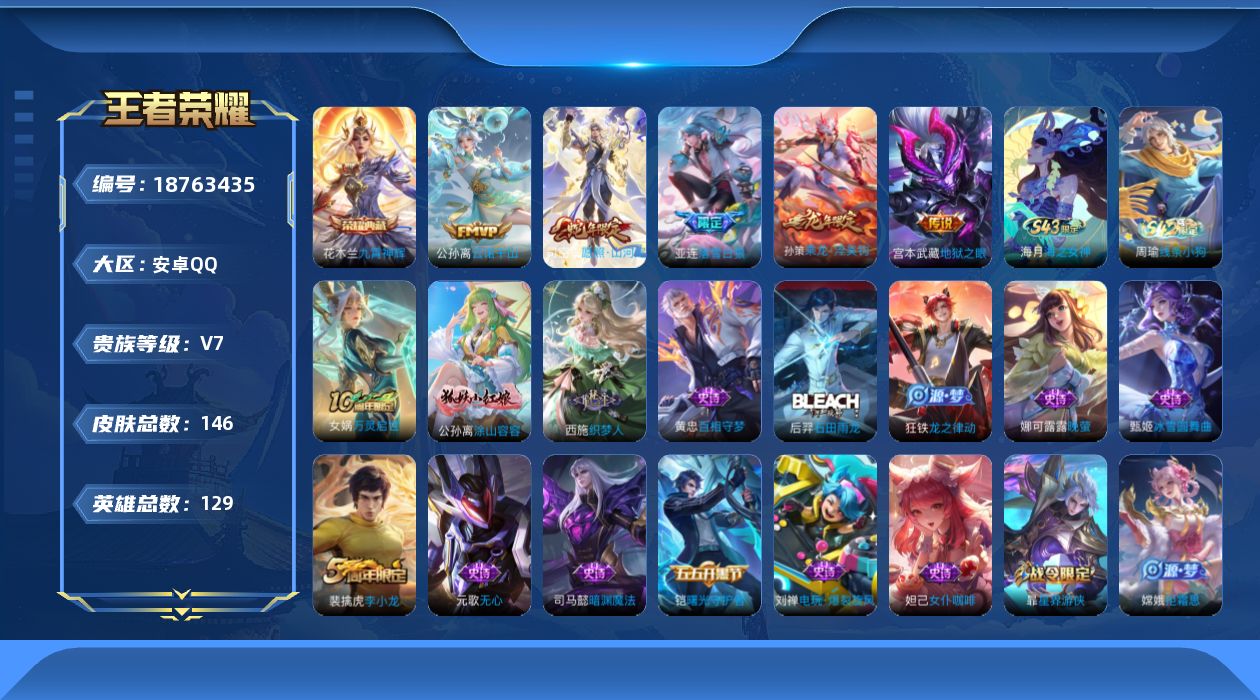 WZQM4309928王者荣耀账号详情图14