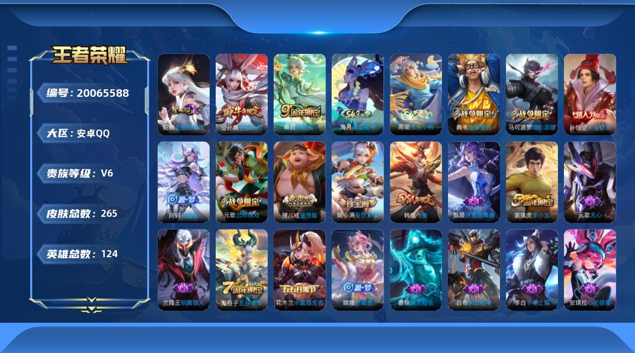 WZQM4375103王者荣耀账号详情图13