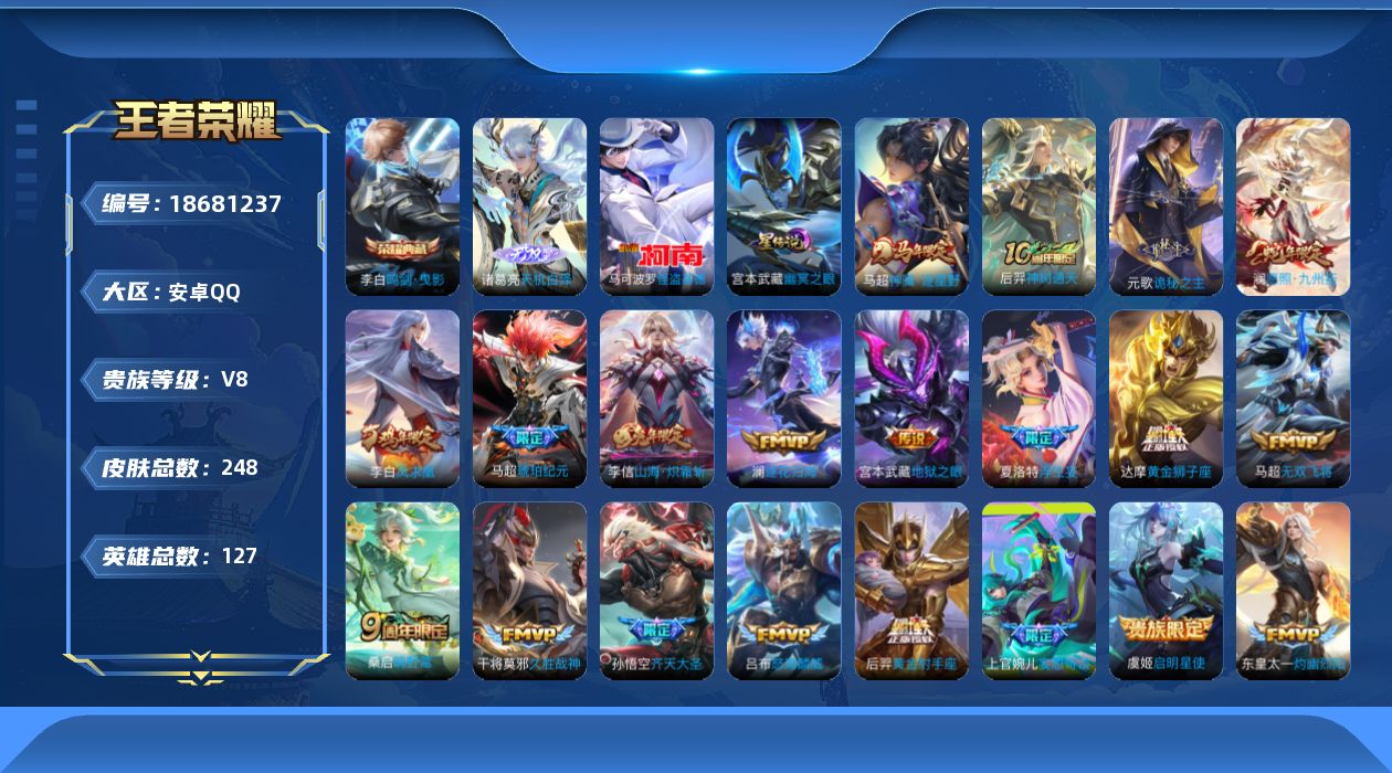 WZQM4310520王者荣耀账号详情图22