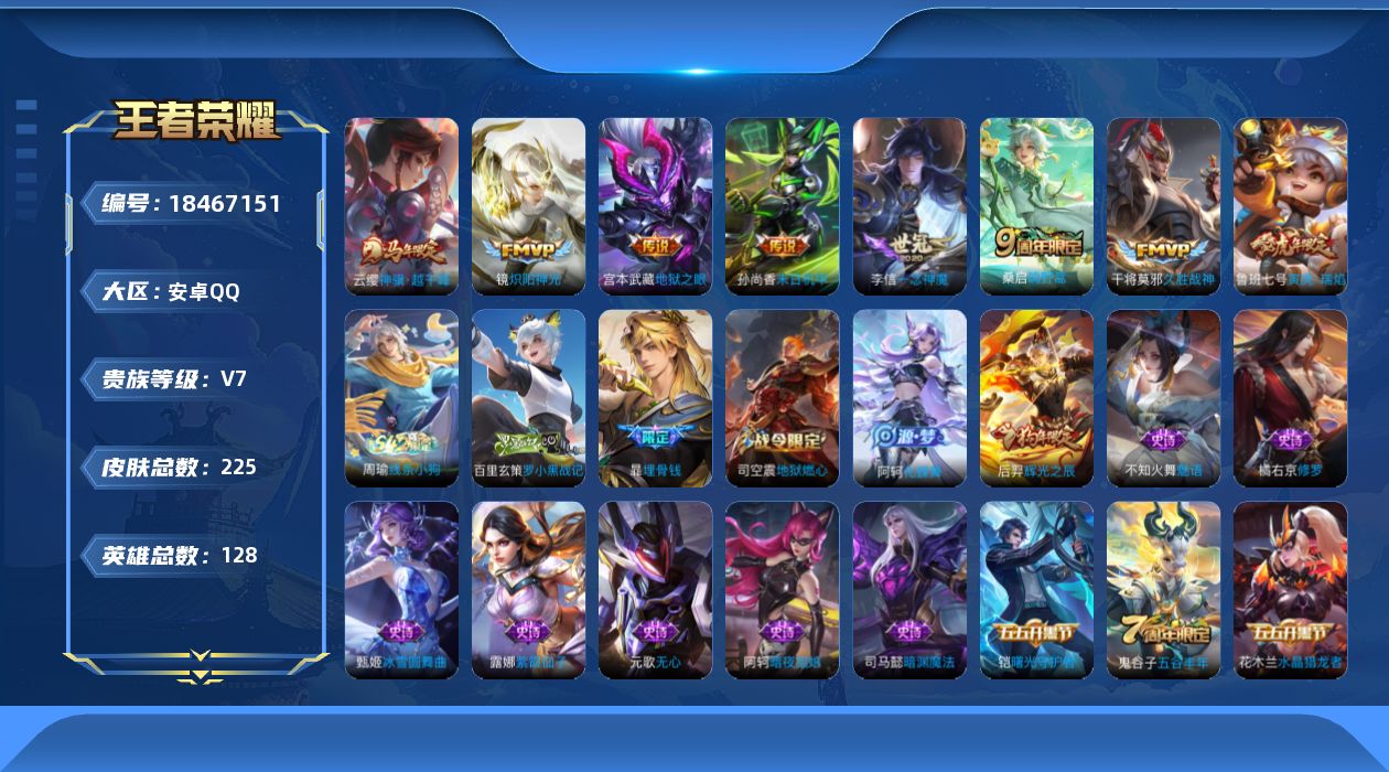 WZQM4295204王者荣耀账号详情图14