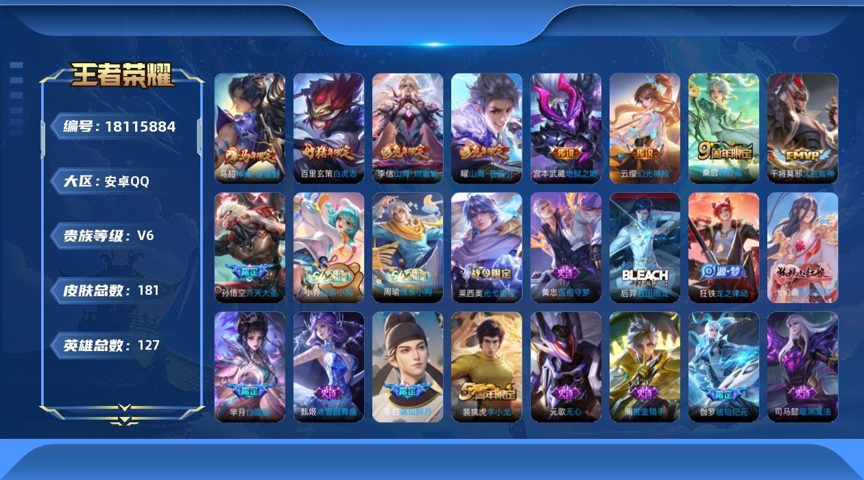 WZQM4267919王者荣耀账号详情图13