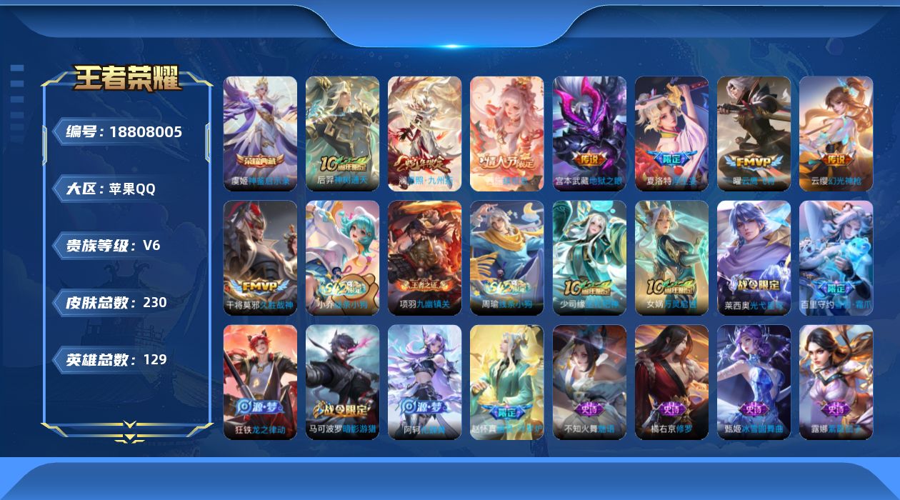 WZQM4313137王者荣耀账号详情图16