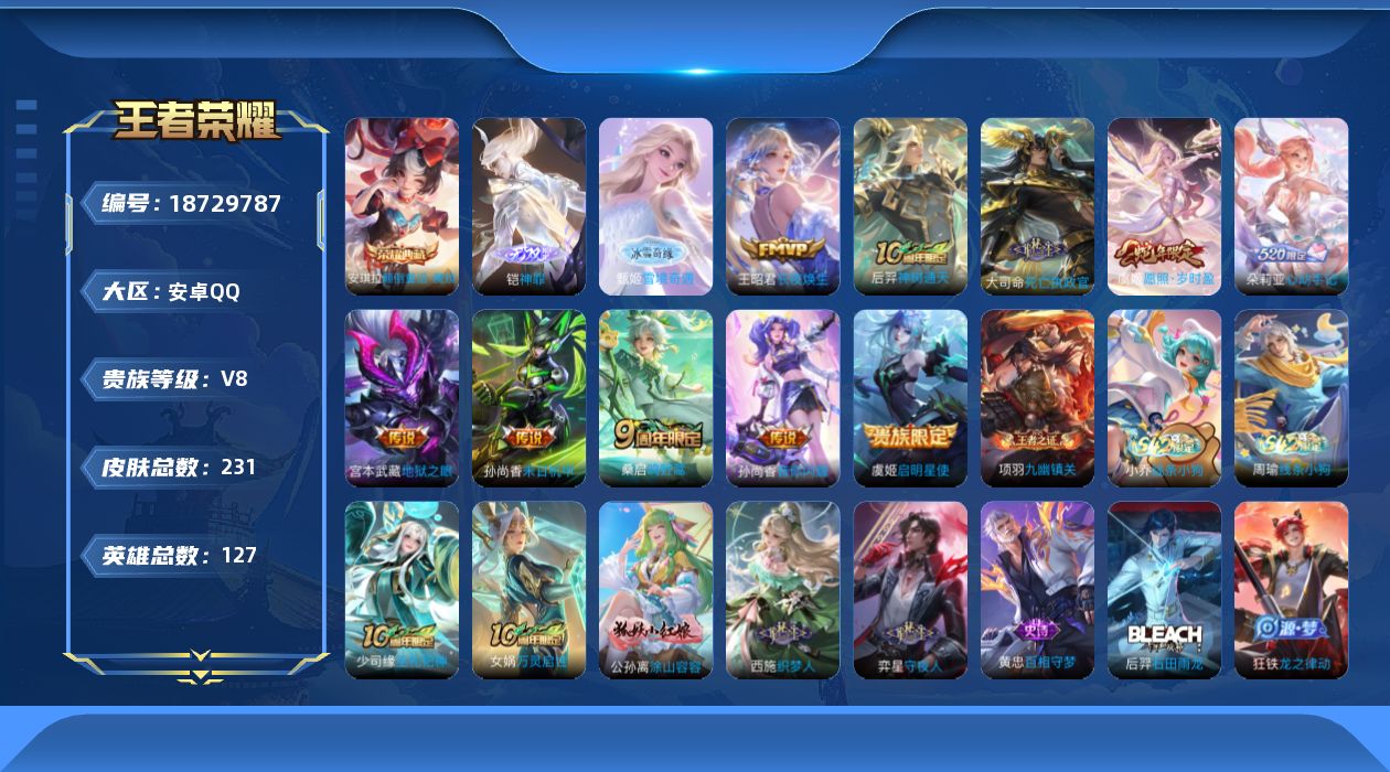 WZQM4313837王者荣耀账号详情图22