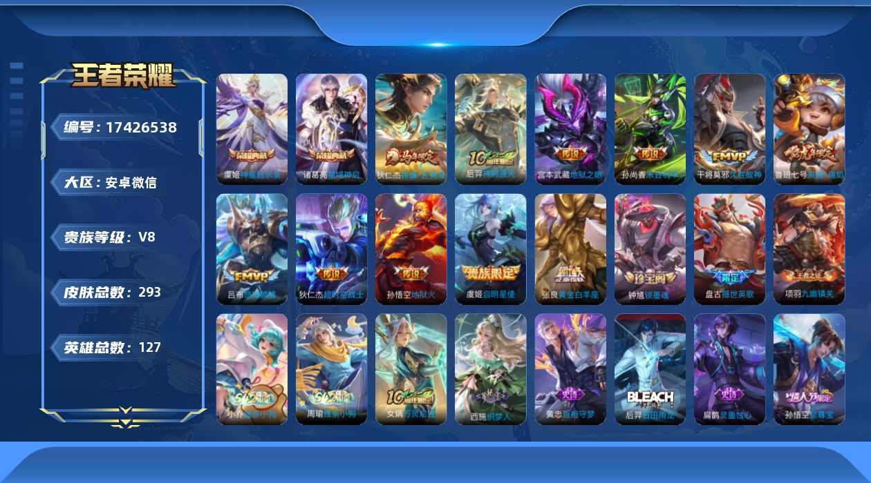 WZQM4209809王者荣耀账号详情图16