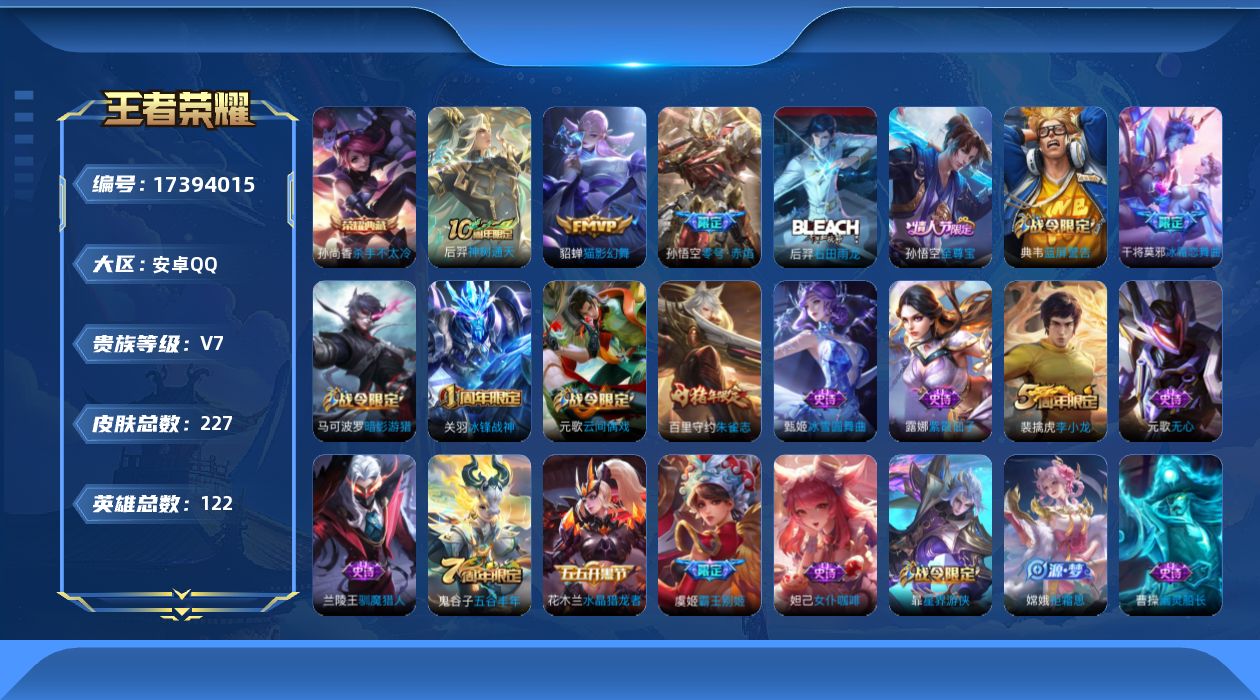 WZQM4207345王者荣耀账号详情图15