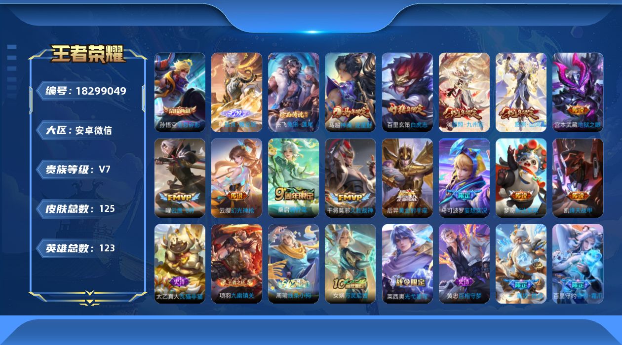 WZQM4287285王者荣耀账号详情图19