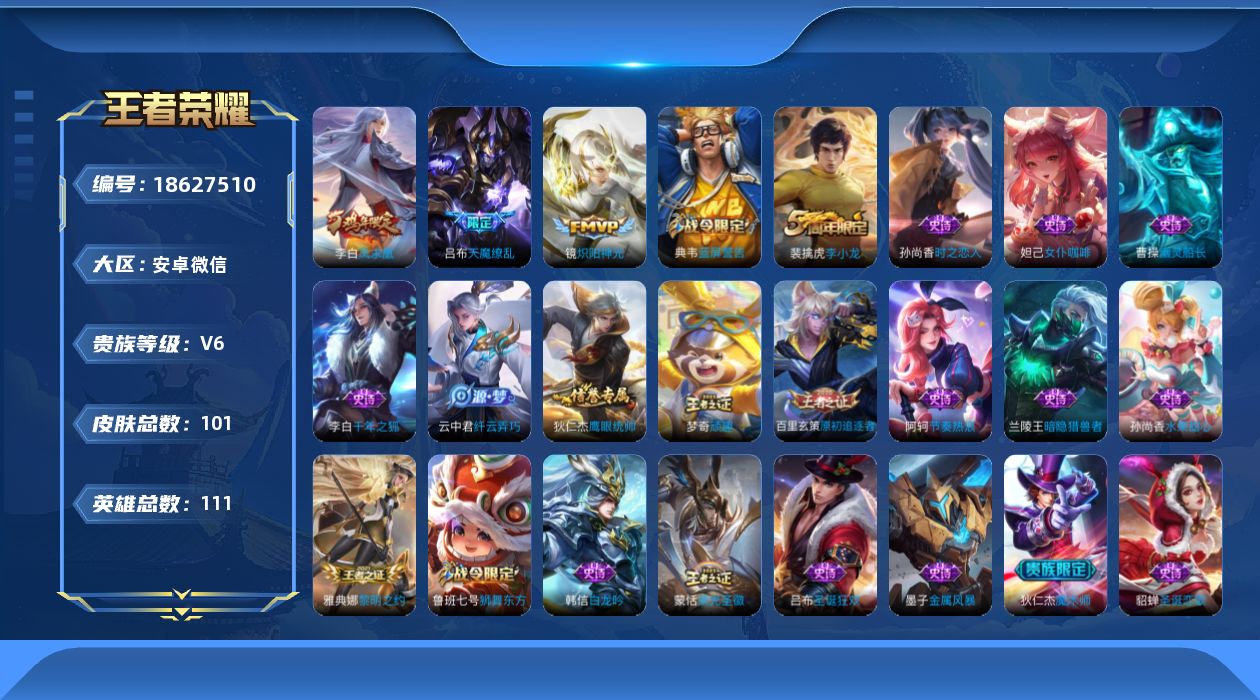 WZQM4300067王者荣耀账号详情图12