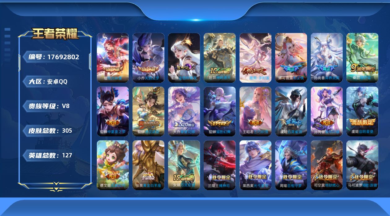 WZQM4234156王者荣耀账号详情图21