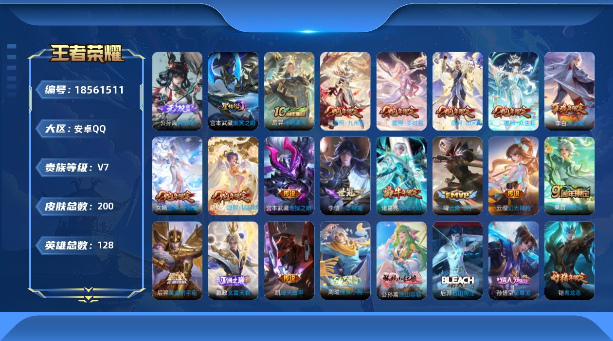 WZQM4295043王者荣耀账号详情图21