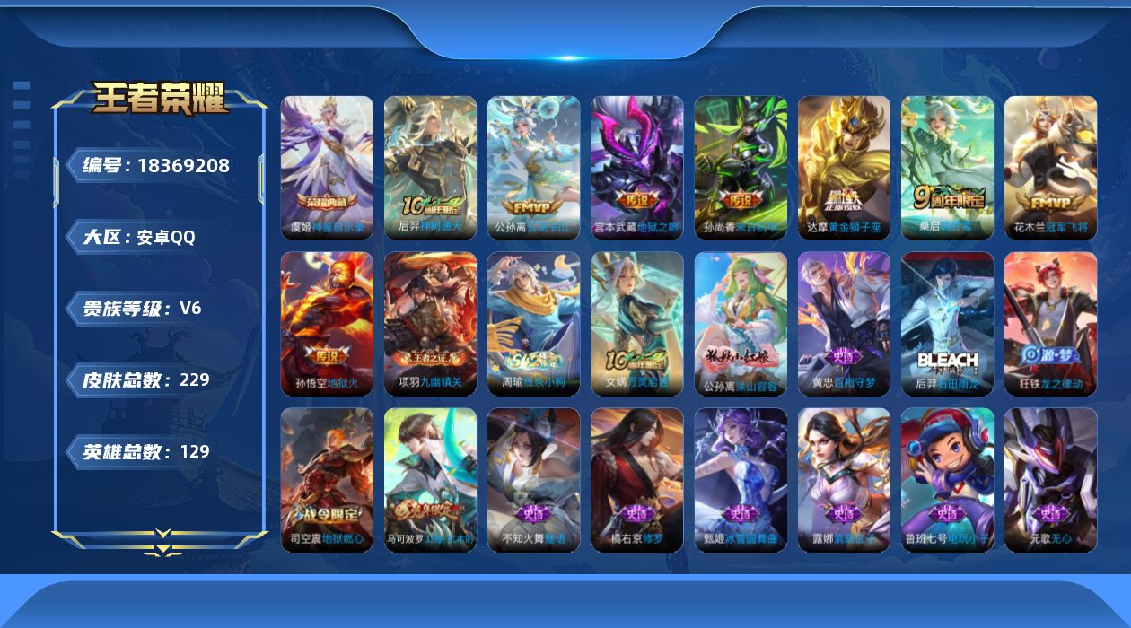 WZQM4293357王者荣耀账号详情图16