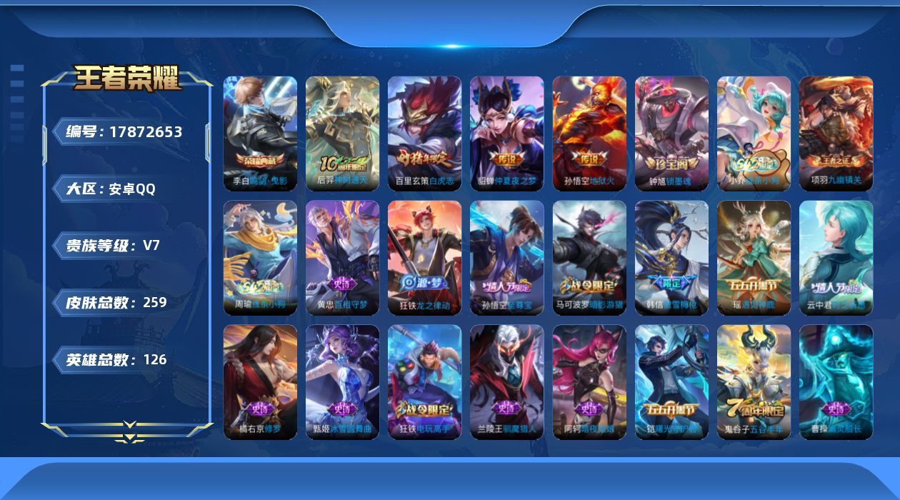 WZQM4250050王者荣耀账号详情图17 WZQM4250050王者荣耀账号详情图17