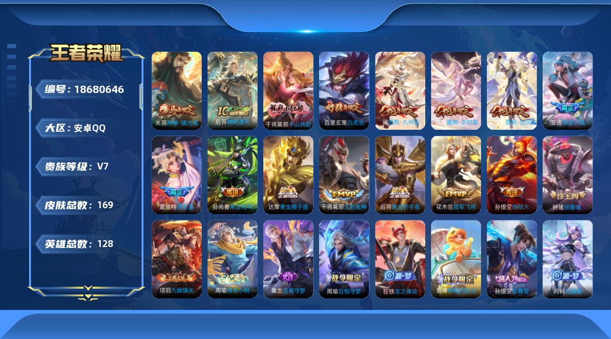 WZQM4305069王者荣耀账号详情图16