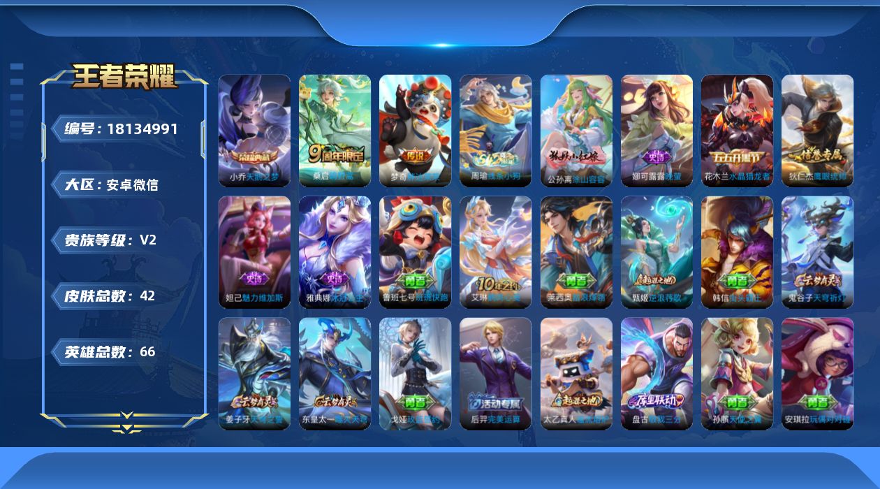 WZQM4269381王者荣耀账号详情图14