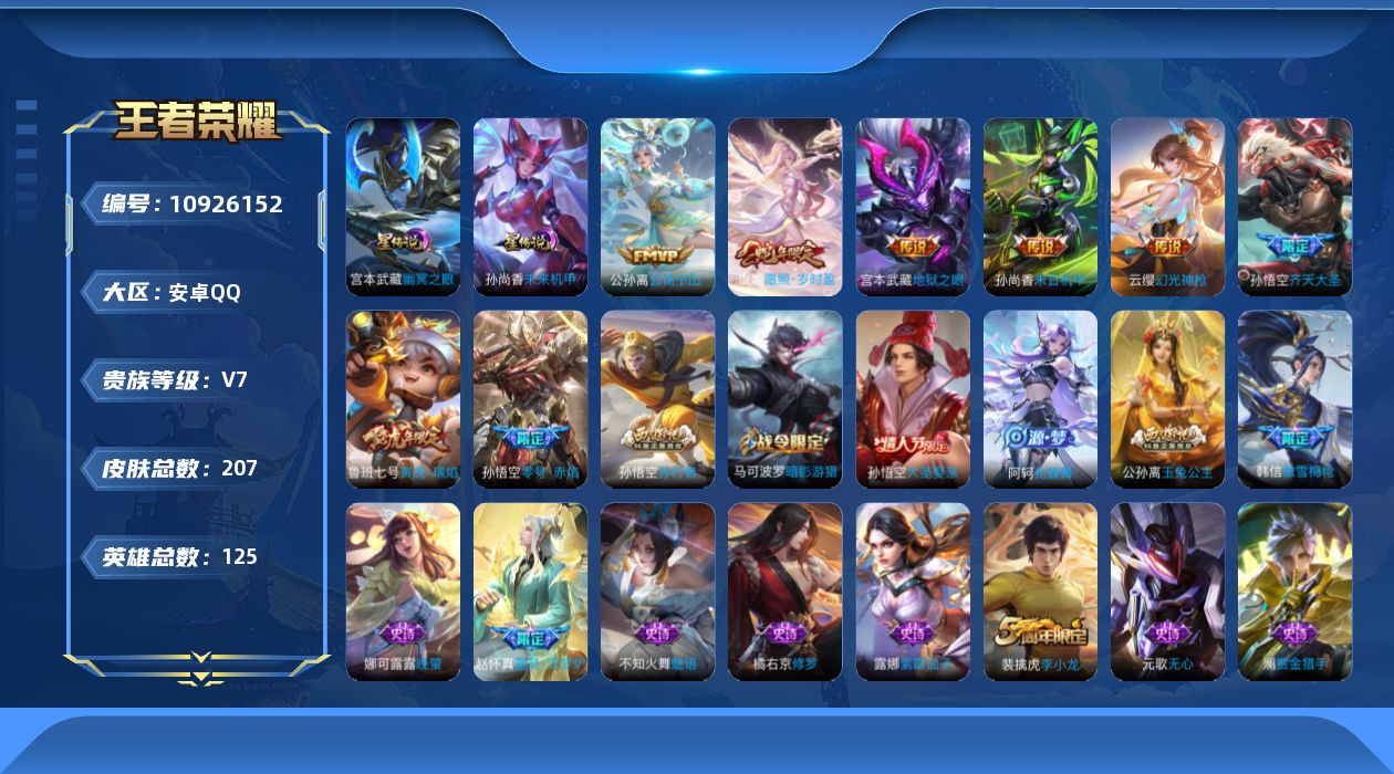 WZCMW4158346王者荣耀账号详情图24