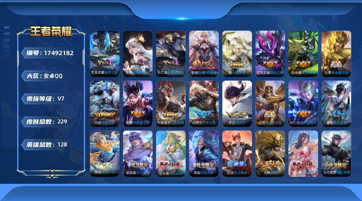 WZQM4213525王者荣耀账号详情图17