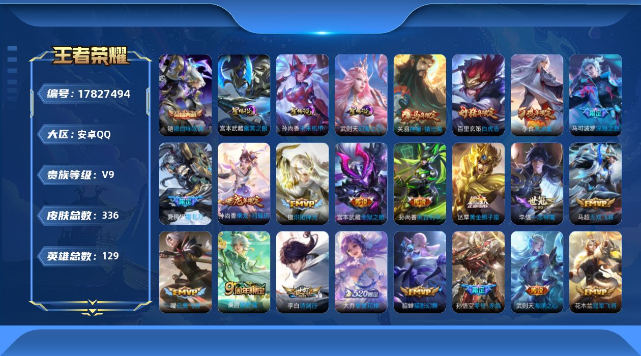 WZQM4249430王者荣耀账号详情图13