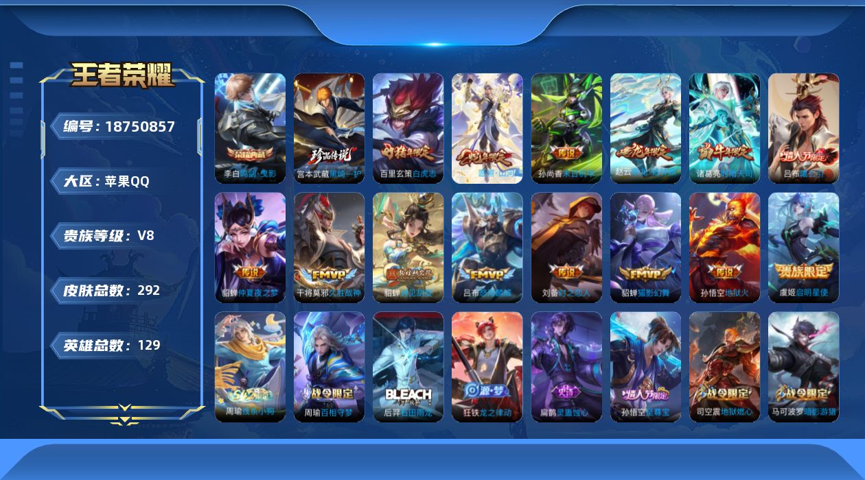 WZQM4310822王者荣耀账号详情图18