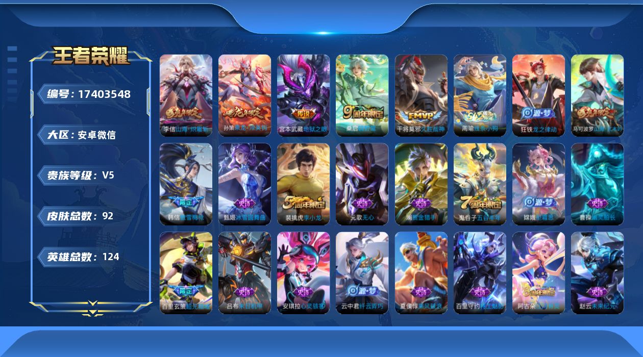 WZQM4207758王者荣耀账号详情图14