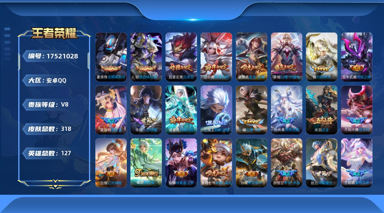 WZQM4215847王者荣耀账号详情图17
