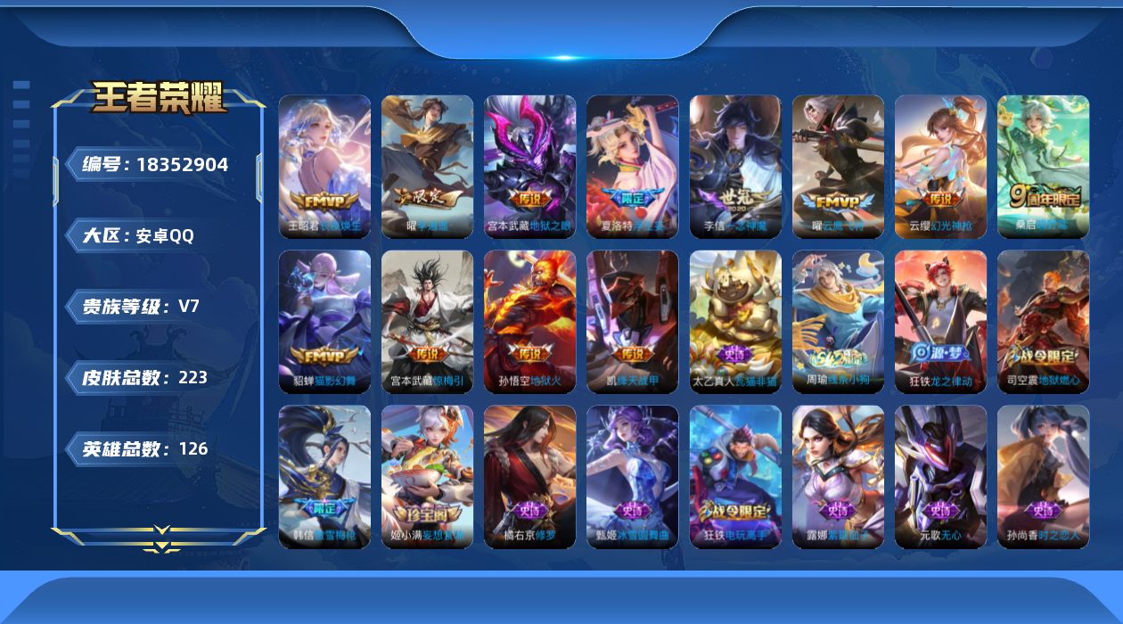 WZQM4295260王者荣耀账号详情图17 WZQM4295260王者荣耀账号详情图17