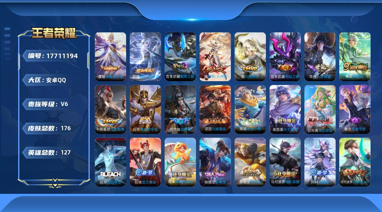 WZQM4235446王者荣耀账号详情图16