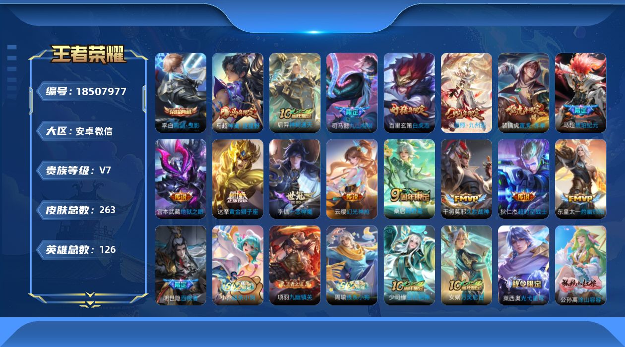 WZQM4291009王者荣耀账号详情图18