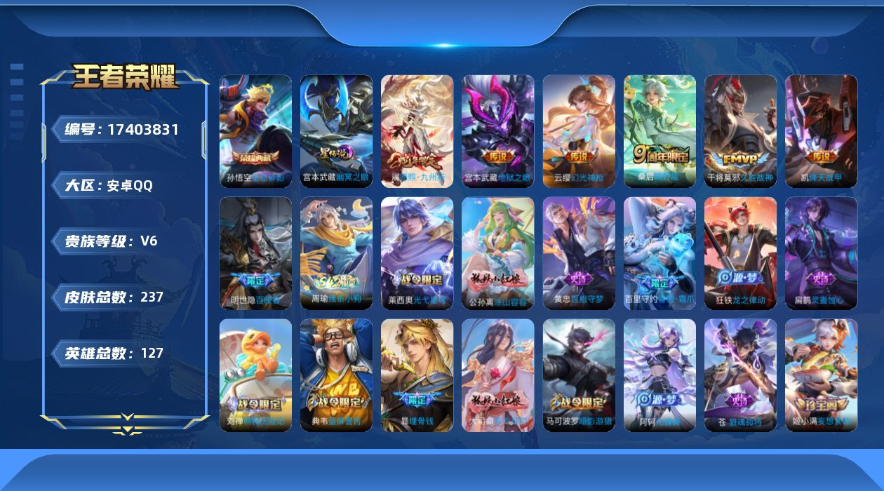 WZQM4207771王者荣耀账号详情图18