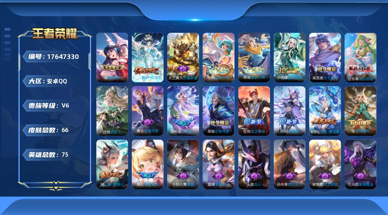 WZQM4229235王者荣耀账号详情图14