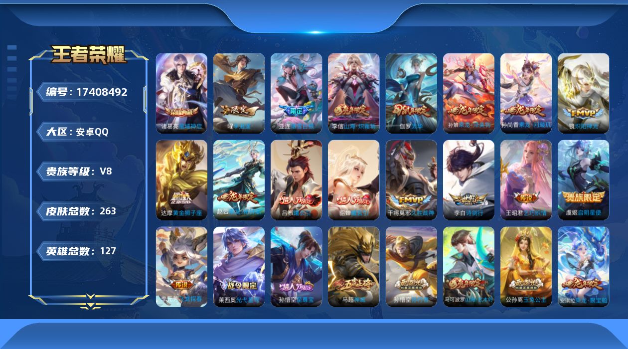 WZQM4208140王者荣耀账号详情图17