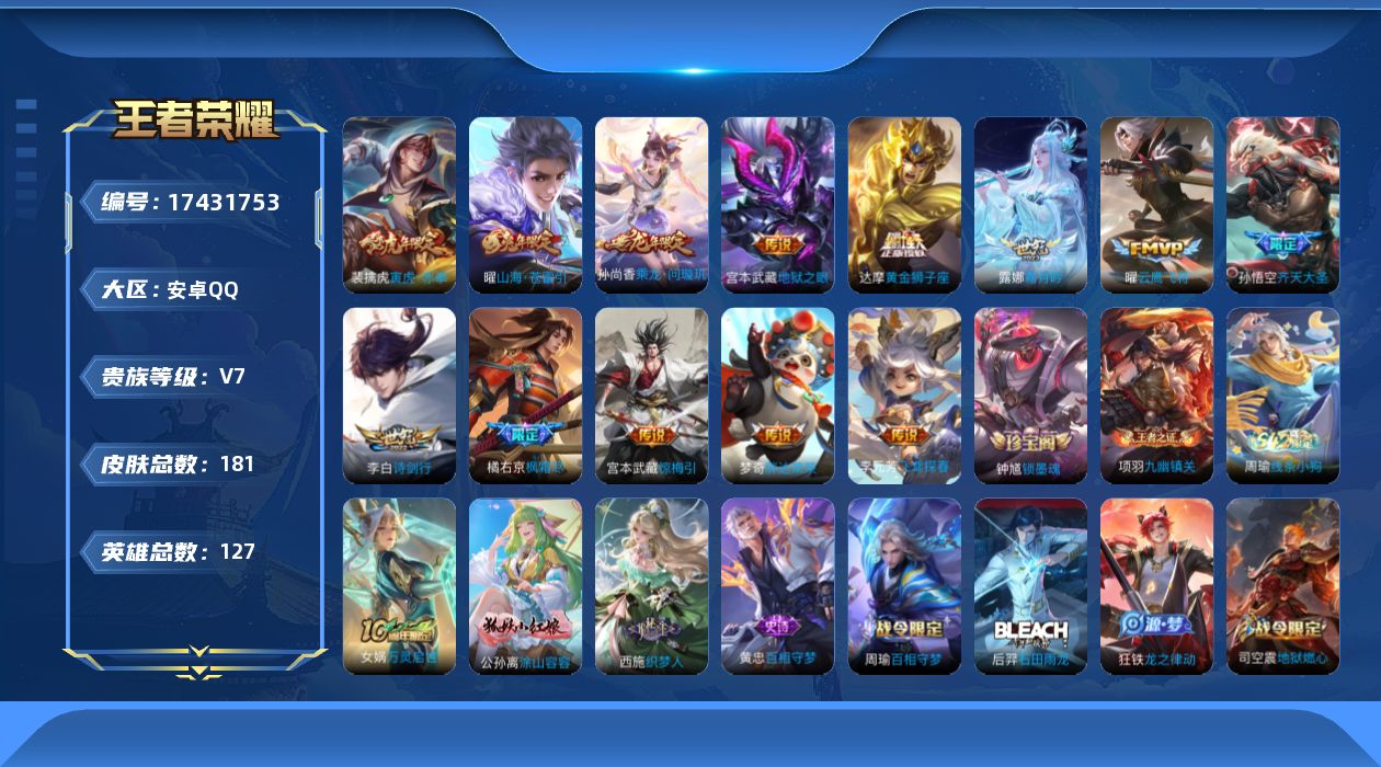 WZQM4210241王者荣耀账号详情图14