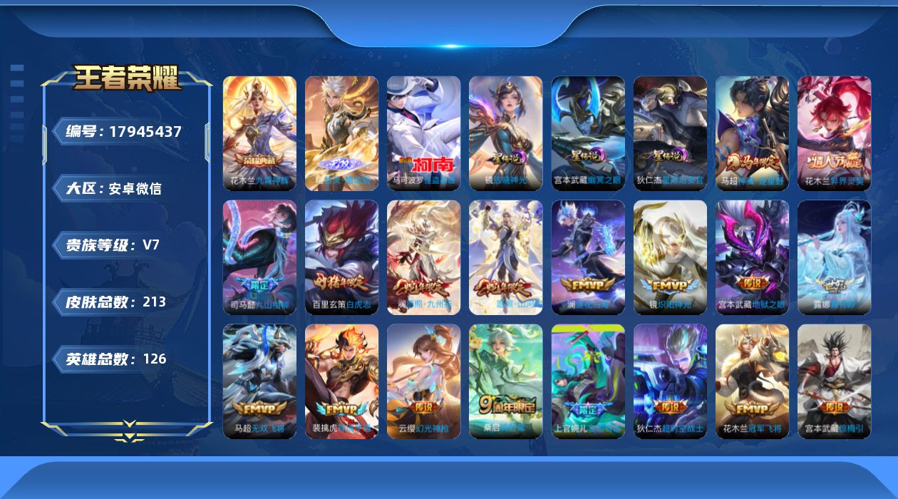 WZQM4257999王者荣耀账号详情图21