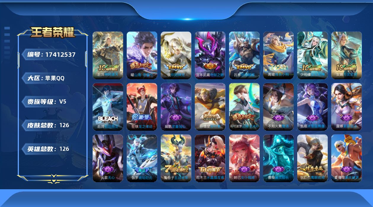 WZQM4208605王者荣耀账号详情图14