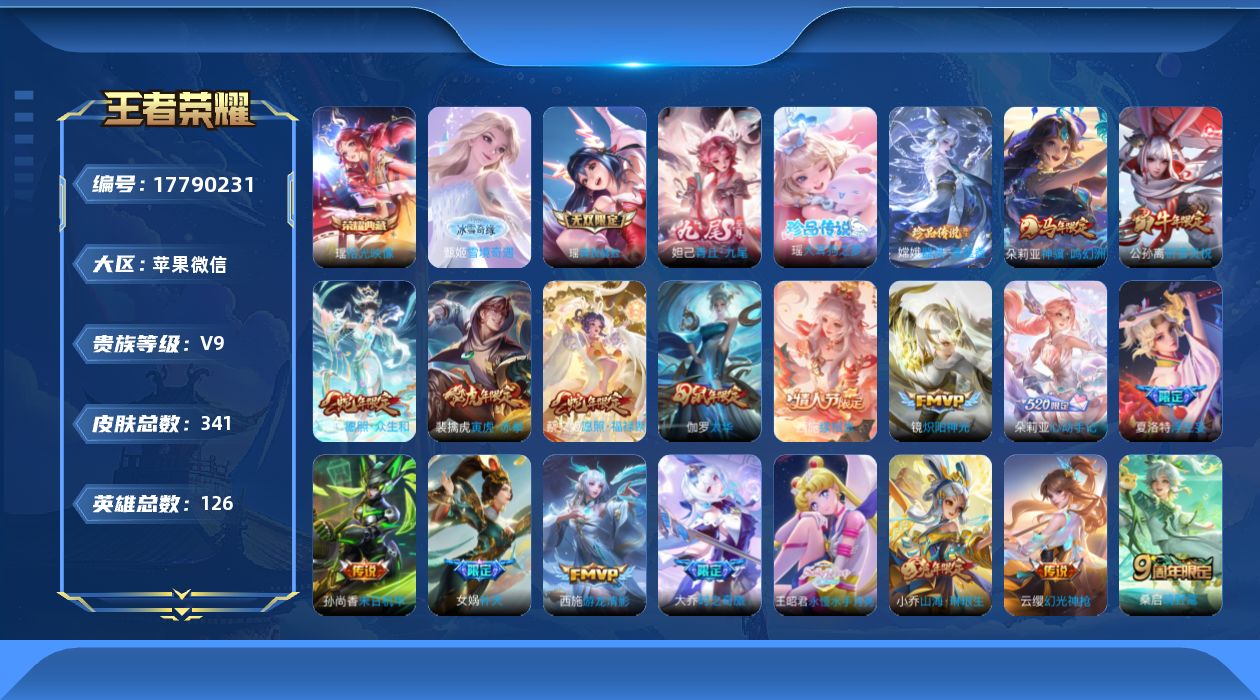 WZQM4243769王者荣耀账号详情图22