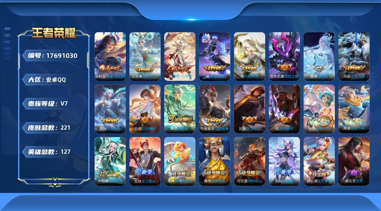 WZQM4233853王者荣耀账号详情图14