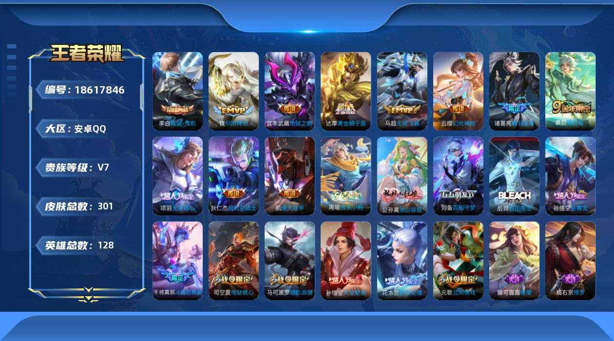 WZQM4300487王者荣耀账号详情图15