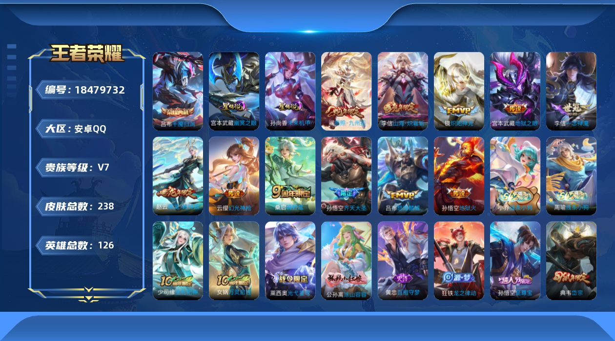 WZQM4289099王者荣耀账号详情图23