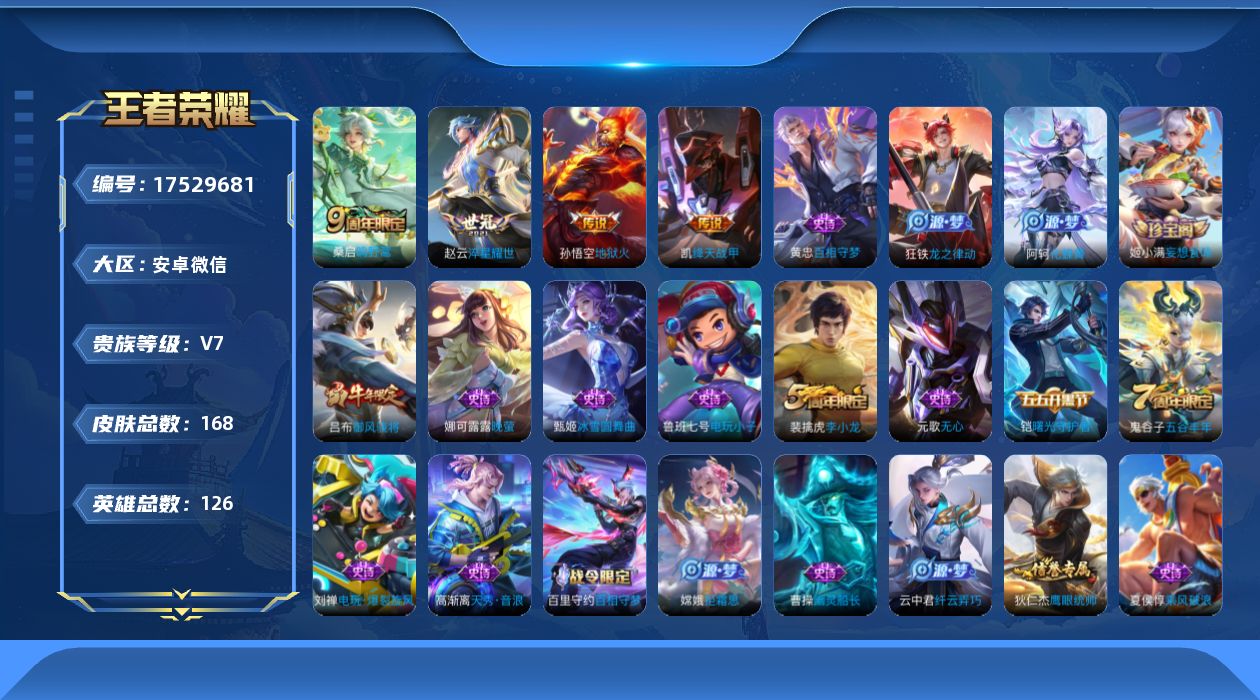 WZQM4216633王者荣耀账号详情图13