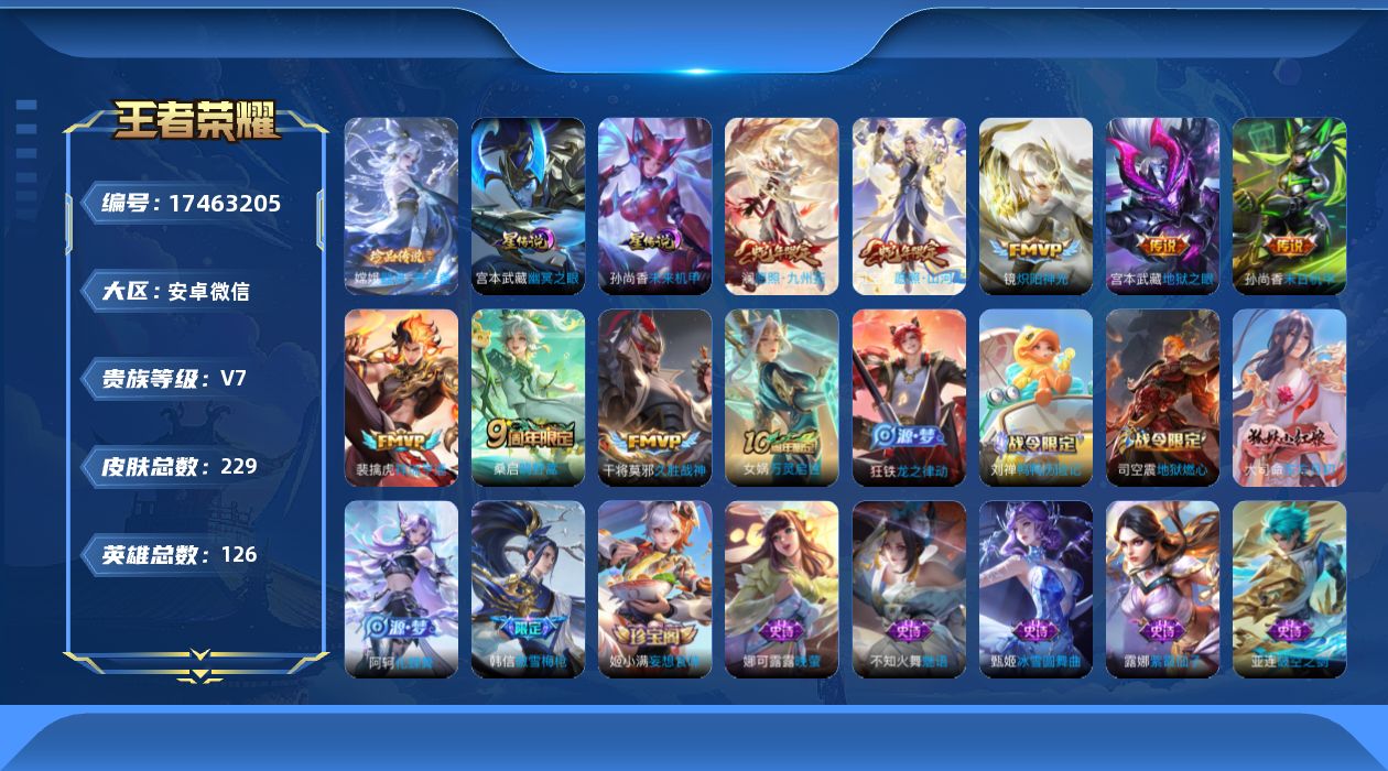 WZQM4212157王者荣耀账号详情图22