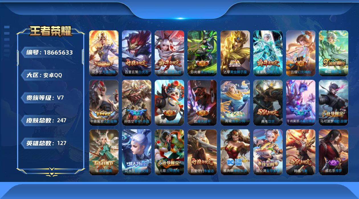 WZQM4303603王者荣耀账号详情图16